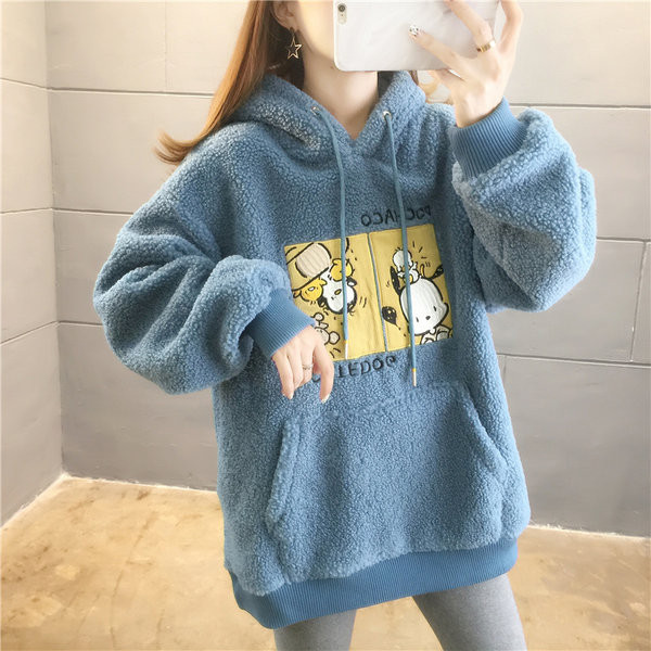 Naiste lai aplikatsiooni ja lipsudega dressipluus