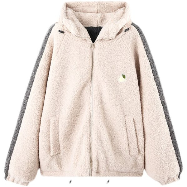 Sügis-talvine kapuutsiga dressipluus - lai mudel