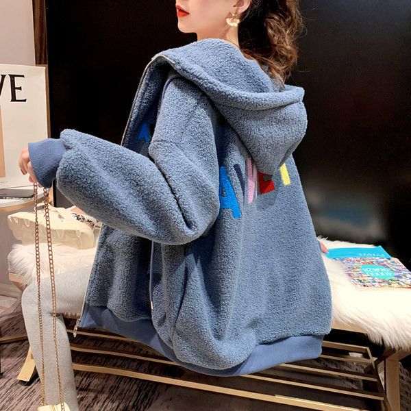 Naiste kapuutsiga suleline dressipluus kolmes värvitoonis