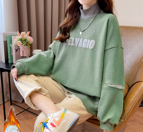 Laia mudeli kõrge kraega naiste pluus - kolme värvi