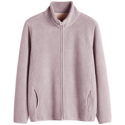 Puha női pulóver magas gallérú cipzárral és felirattal