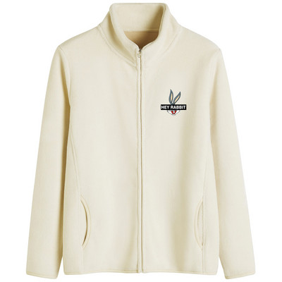 Puha női pulóver magas gallérú cipzárral és felirattal