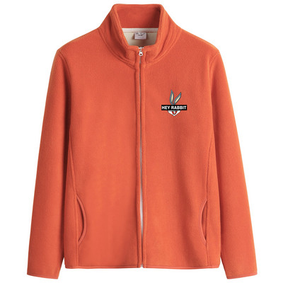 Puha női pulóver magas gallérú cipzárral és felirattal