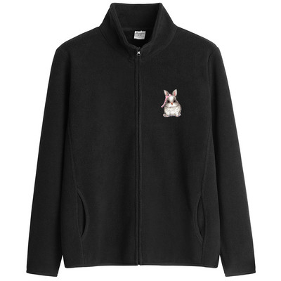 Puha női pulóver magas gallérú cipzárral és felirattal