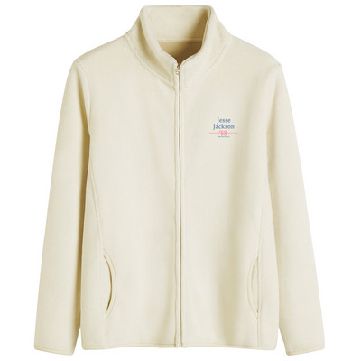 Puha női pulóver magas gallérú cipzárral és felirattal