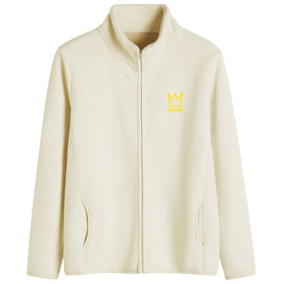 Puha női pulóver magas gallérú cipzárral és felirattal