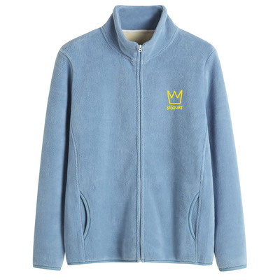 Puha női pulóver magas gallérú cipzárral és felirattal