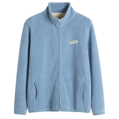 Puha női pulóver magas gallérú cipzárral és felirattal