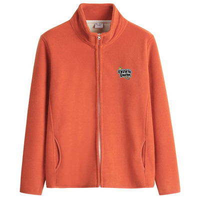 Puha női pulóver magas gallérú cipzárral és felirattal