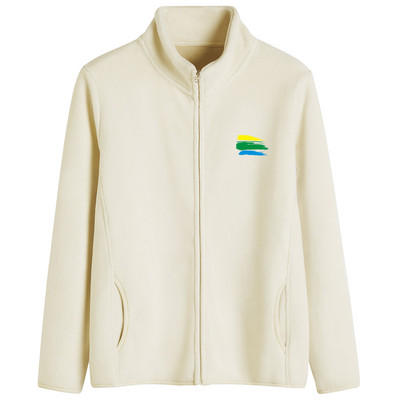 Puha női pulóver magas gallérú cipzárral és felirattal