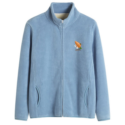 Puha női pulóver magas gallérú cipzárral és felirattal