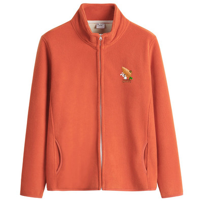 Puha női pulóver magas gallérú cipzárral és felirattal