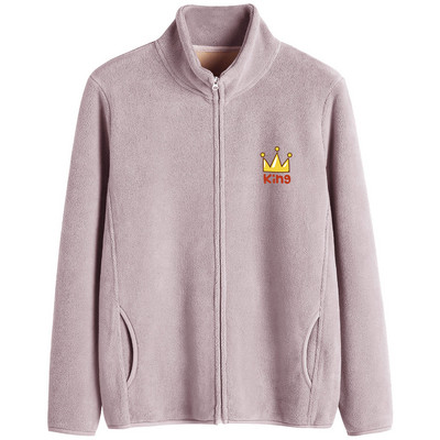 Puha női pulóver magas gallérú cipzárral és felirattal