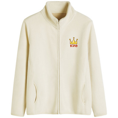 Puha női pulóver magas gallérú cipzárral és felirattal