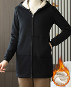 Polaarvoodriga igapäevane naiste pikk dressipluus