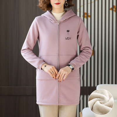 Polaarvoodriga igapäevane naiste pikk dressipluus