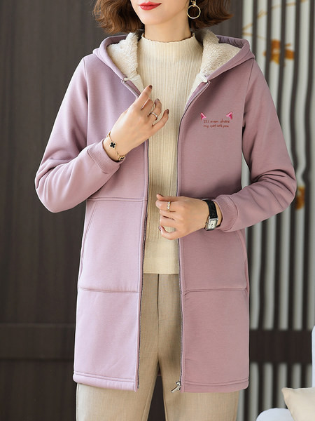 Polaarvoodriga igapäevane naiste pikk dressipluus