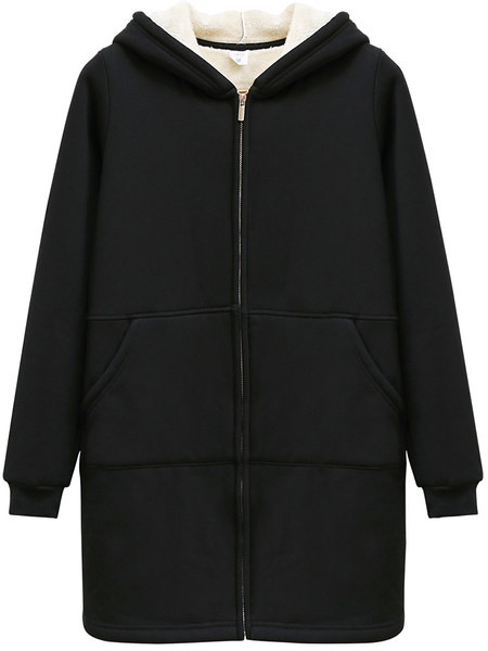 Polaarvoodriga igapäevane naiste pikk dressipluus