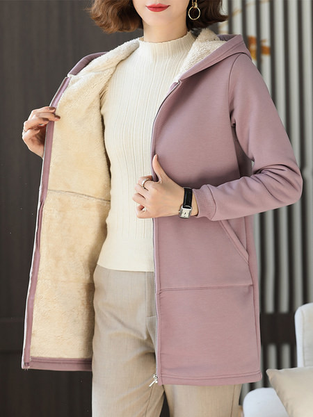 Naiste dressipluusi pikk mudel sooja voodriga