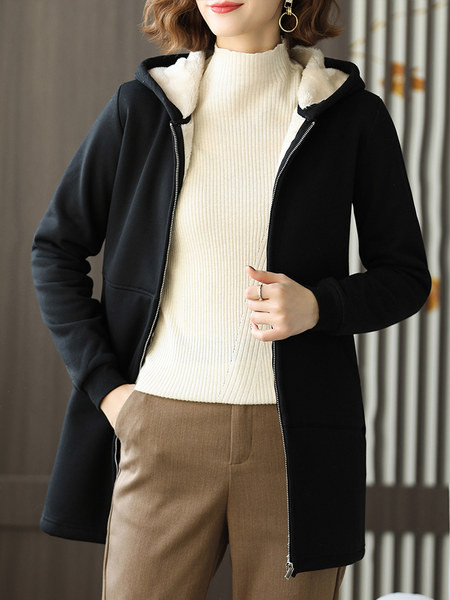 Naiste dressipluusi pikk mudel sooja voodriga