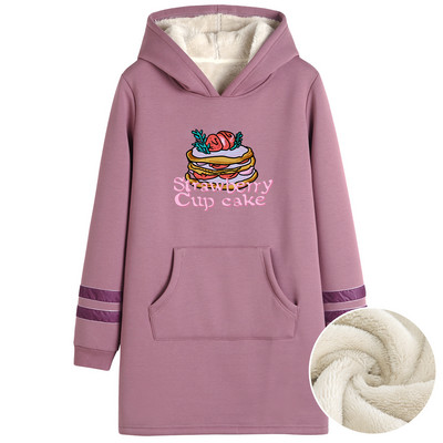 Uue mudeli naiste pikk dressipluus kapuutsi ja taskuga