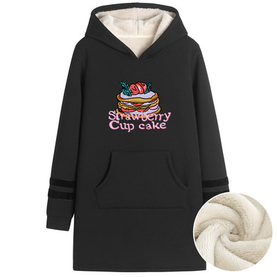 Uue mudeli naiste pikk dressipluus kapuutsi ja taskuga