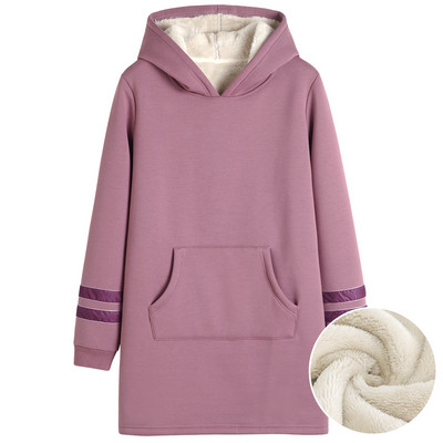 Uue mudeli naiste pikk dressipluus kapuutsi ja taskuga