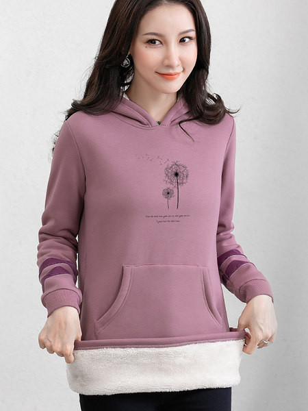 Uue mudeli naiste pikk dressipluus kapuutsi ja taskuga