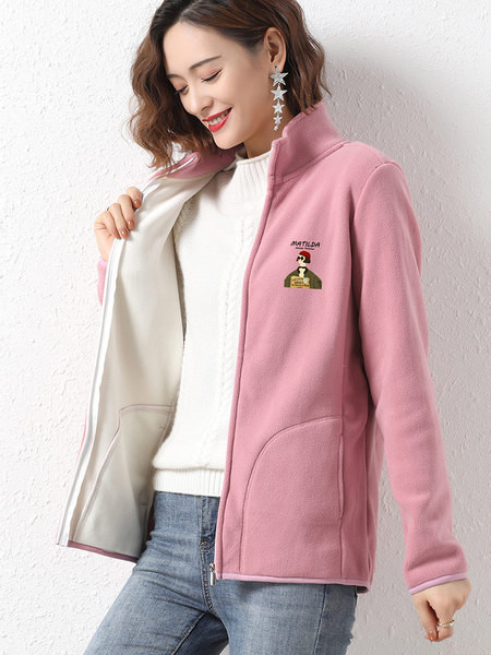 Naiste lukuga polaarne dressipluus - sirge mudel