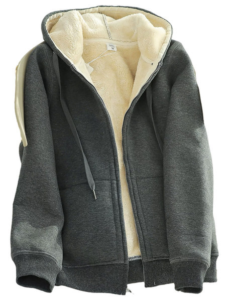 Naiste tepitud dressipluus kapuutsi ja lukuga