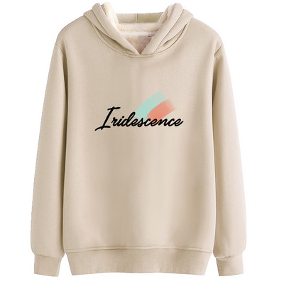 Naiste tepitud dressipluus kirja ja kapuutsiga