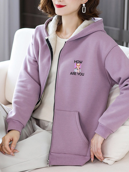 Naiste sooja voodriga dressipluus - mitut värvi