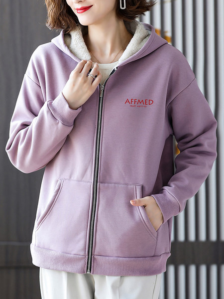 Naiste sooja voodriga dressipluus - mitut värvi