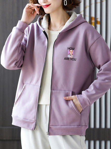 Naiste sooja voodriga dressipluus - mitut värvi