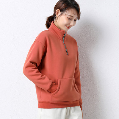 Naiste talvekampsun luku ja paksu sametvoodriga