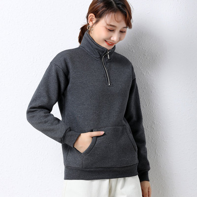 Naiste talvekampsun luku ja paksu sametvoodriga