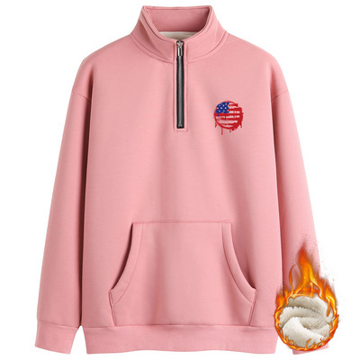 Naiste talvekampsun luku ja paksu sametvoodriga