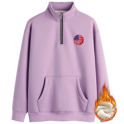 Naiste talvekampsun luku ja paksu sametvoodriga