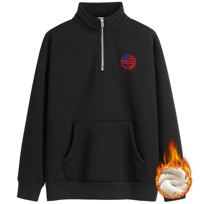 Naiste talvekampsun luku ja paksu sametvoodriga