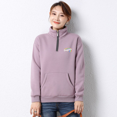 Naiste talvekampsun luku ja paksu sametvoodriga