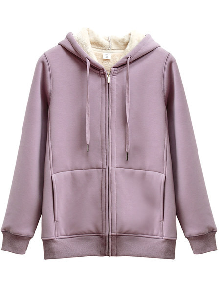 Kapuutsiga ja sulevoodriga talvine dressipluus naistele