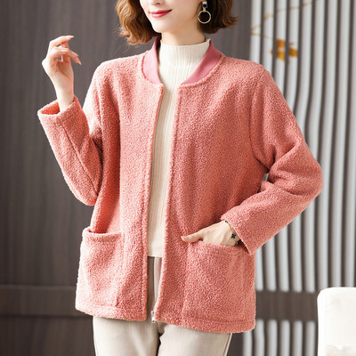 Νέο μοντέλο γυναικείο πουπουλένιο φούτερ με στρογγυλή λαιμόκοψη και τσέπες