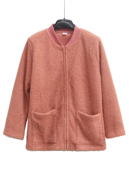 Νέο μοντέλο γυναικείο πουπουλένιο φούτερ με στρογγυλή λαιμόκοψη και τσέπες