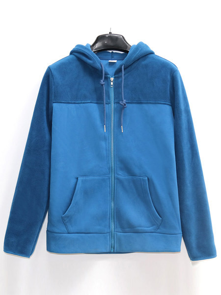 Uue mudeli kapuutsiga naiste sportlik dressipluus - sinine ja hall