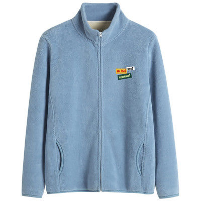 Tikitud tekstiga ja kõrge kraega igapäevane naiste dressipluus