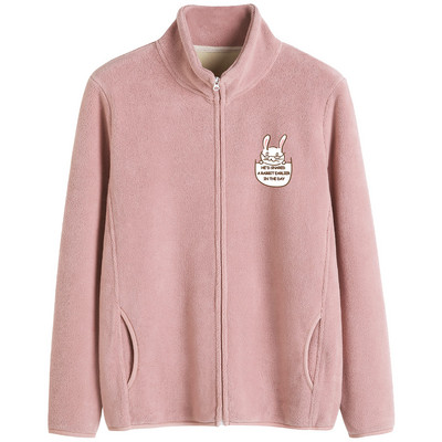 Tikitud tekstiga ja kõrge kraega igapäevane naiste dressipluus