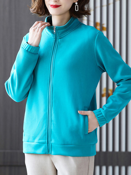 Sirge mudeli sügis-talvine voodriga dressipluus