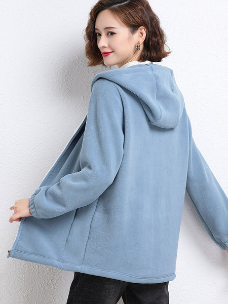 Polar kapuutsi ja taskutega dressipluus naistele