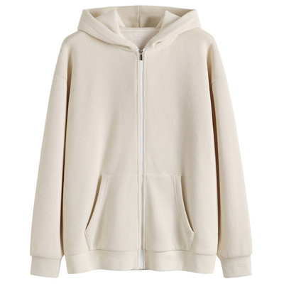 Sügis-talvine sooja voodri ja kapuutsiga dressipluus