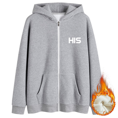 Sügis-talvine sooja voodri ja kapuutsiga dressipluus